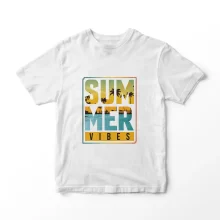 تیشرت فانتزی طرح Summer Vibes رنگ سفید